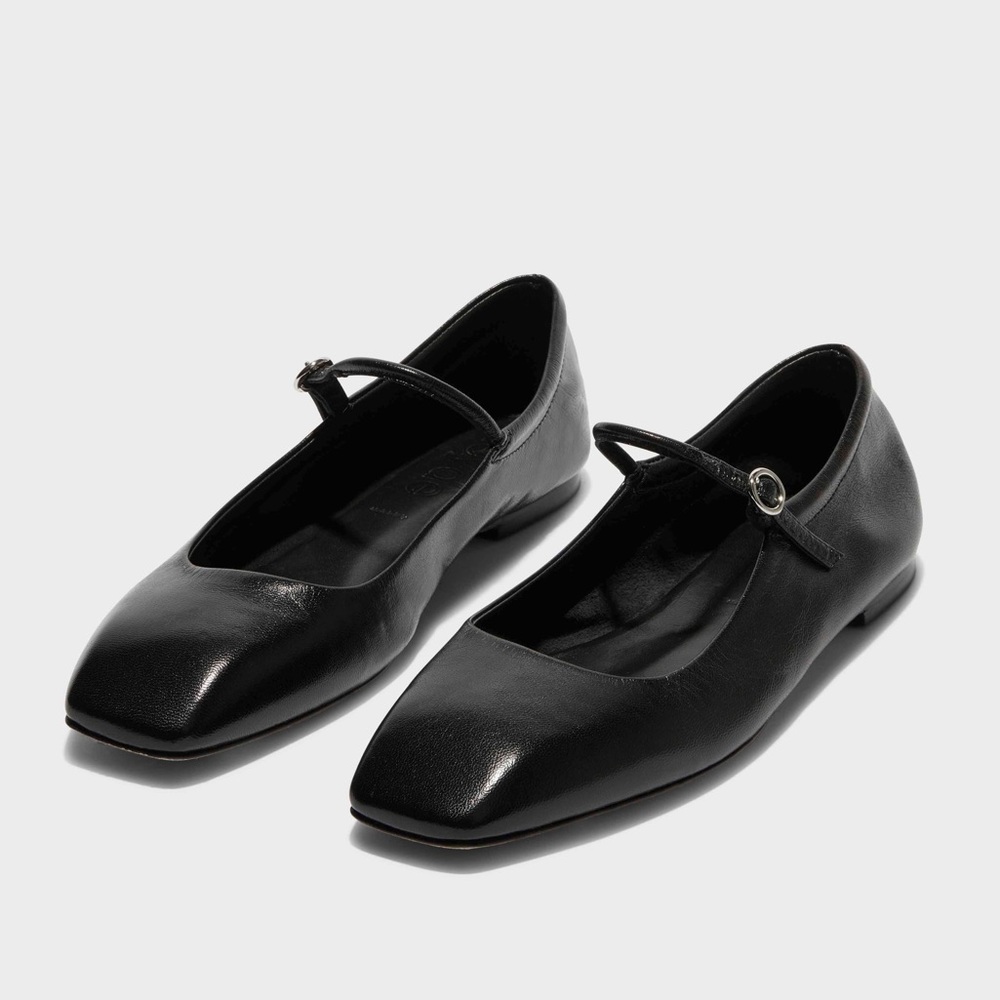 Aeyde Uma Mary Jane Flats Black Size 36